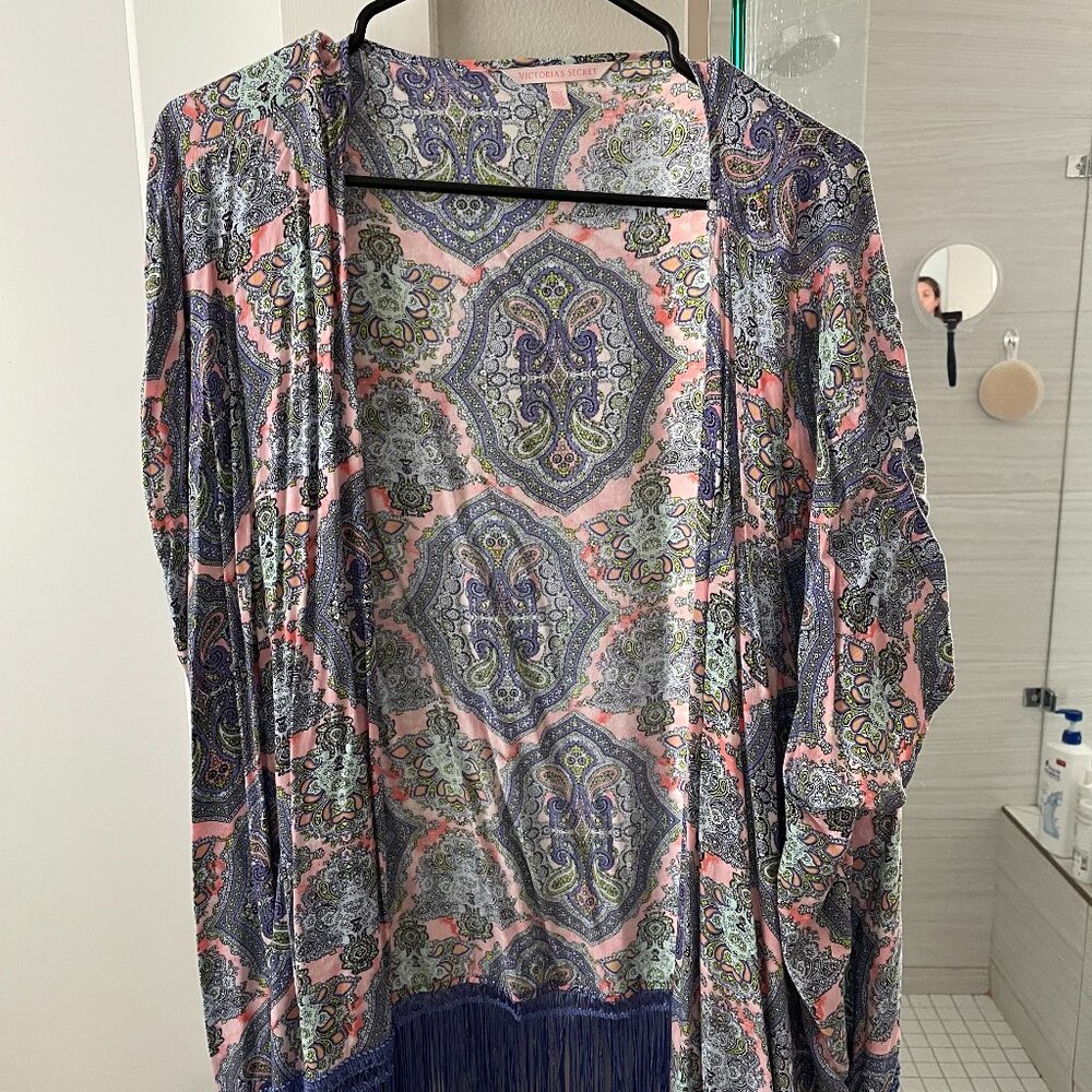 Victoria's Secret Fringed Paisley Swim Cover Up